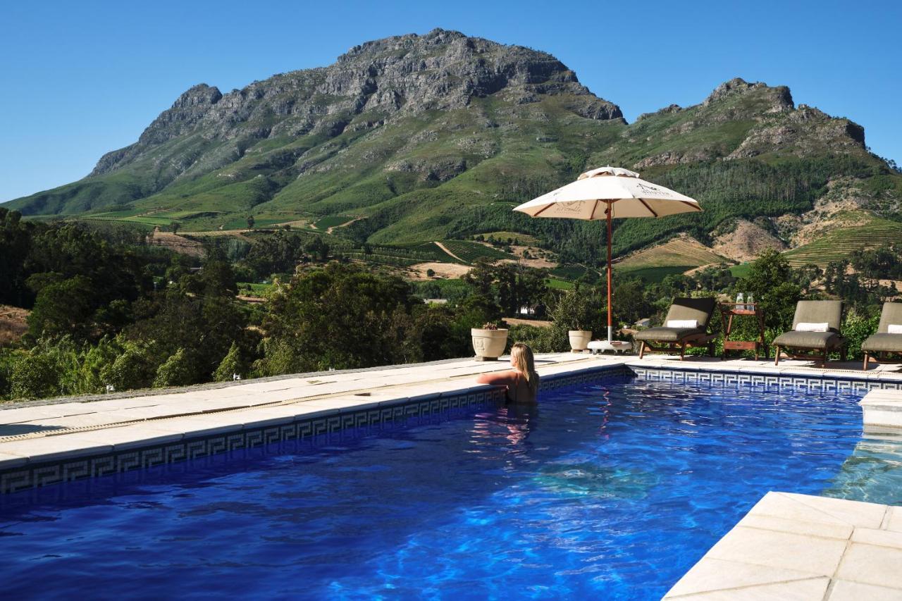 Alluvia Boutique Winery & Luxury Accommodation Stellenbosch Eksteriør billede View of the Sierra de Aracena